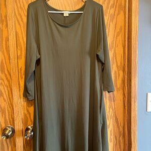 Yelete Elegant Olive Green Women's Dress